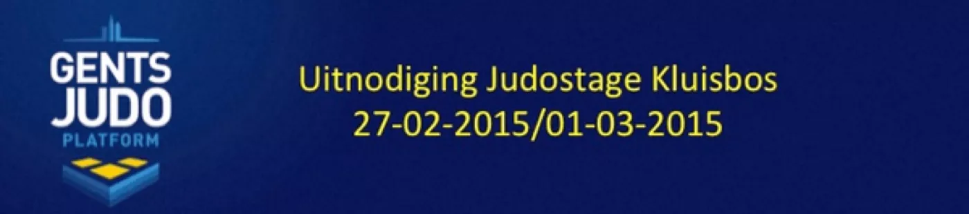Uitnodiging judostage Kluisbos